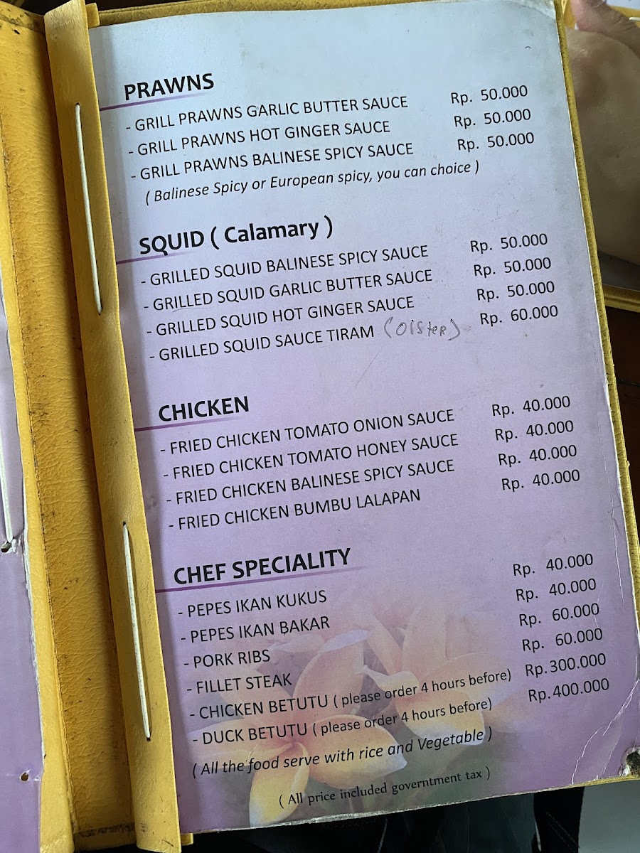 Warung Ole Menu - Image 1